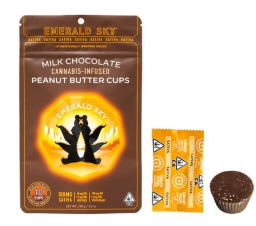 Emerald Sky Peanut Butter Cups 10pk/10mg - 100mg Sativa